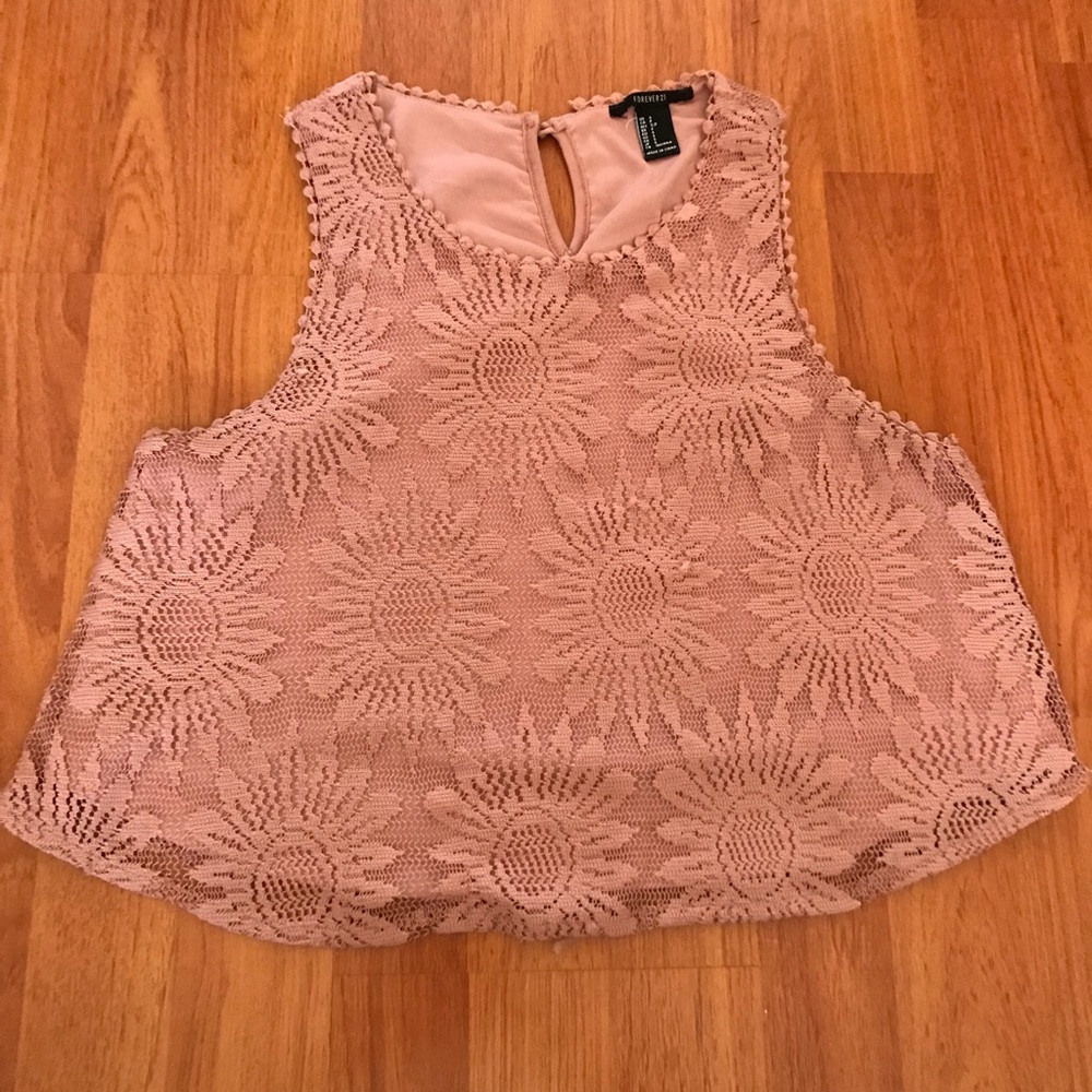 Pink lace blouse